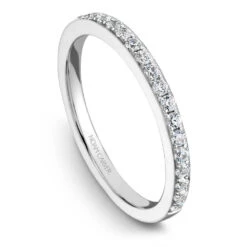 Noam Carver Yellow Gold Diamond Euro Shank Engagement Ring Setting With Princess Center Stone (0.28 CTW) -DIAMOND JEWELRY SHOP b041 02b