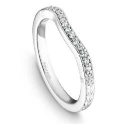 Noam Carver White Gold Vintage Diamond Engagement Ring Setting (0.11 CTW) -DIAMOND JEWELRY SHOP b062 01b
