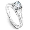 Noam Carver White Gold Carved Edge Engagement Ring Setting -DIAMOND JEWELRY SHOP b078 01a