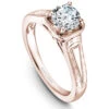 Noam Carver Rose Gold Carved Edge Engagement Ring Setting -DIAMOND JEWELRY SHOP b078 01ra