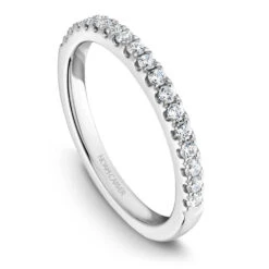 Noam Carver White Gold Diamond Engagement Ring Setting With Halo (0.33 CTW) -DIAMOND JEWELRY SHOP b082 01b