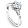 Noam Carver White Gold Square Halo Diamond Engagement Ring Setting (0.15 CTW) 2 Noam Carver White Gold Square Halo Diamond Engagement Ring Setting (0.15 CTW) -DIAMOND JEWELRY SHOP b084 01a