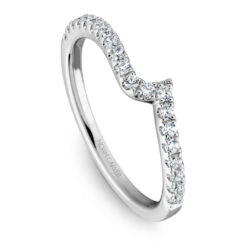 Noam Carver White Gold Half Twist Diamond Engagement Ring Setting (0.28 CTW) -DIAMOND JEWELRY SHOP b089 01b
