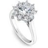 Noam Carver White Gold Shared Prong Floral Halo Engagement Ring Setting (0.93 CTW) 1 Noam Carver White Gold Shared Prong Floral Halo Engagement Ring Setting (0.93 CTW) -DIAMOND JEWELRY SHOP b090 01a
