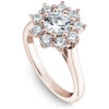 Noam Carver Rose Gold Shared Prong Floral Halo Engagement Ring Setting (0.93 CTW) 1 Noam Carver Rose Gold Shared Prong Floral Halo Engagement Ring Setting (0.93 CTW) -DIAMOND JEWELRY SHOP b090 01ra standing
