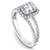 Noam Carver White Gold Split Shank Diamond Engagement Ring Setting With Emerald Center Stone And Halo 2 Noam Carver White Gold Split Shank Diamond Engagement Ring Setting With Emerald Center Stone And Halo -DIAMOND JEWELRY SHOP b092 01a