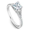 Noam Carver White Gold Split Shank Diamond Engagement Ring Setting With Princess Cut (0.28 CTW) -DIAMOND JEWELRY SHOP b093 01a