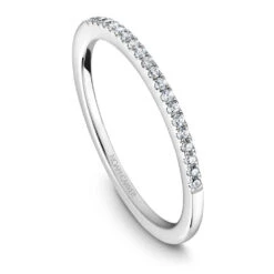 Noam Carver White Gold Princess Diamond Engagement Ring Setting With Halo (0.18 CTW) -DIAMOND JEWELRY SHOP b094 01b