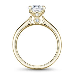 Noam Carver Yellow Gold Solitaire Engagement Ring Setting (0.02 CTW) -DIAMOND JEWELRY SHOP b140 01ya side