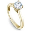 Noam Carver Yellow Gold Solitaire Engagement Ring Setting (0.02 CTW) -DIAMOND JEWELRY SHOP b140 01ya standing
