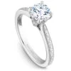 Noam Carver White Gold Carved Edge Engagement Ring Setting (0.04 CTW) -DIAMOND JEWELRY SHOP b140 02ea standing