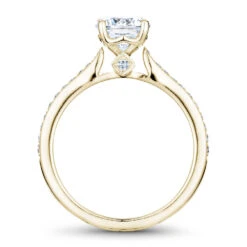 Noam Carver Yellow Gold Diamond Engagement Ring Setting (0.20 CTW) -DIAMOND JEWELRY SHOP b141 01ya side