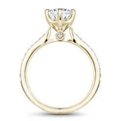 Noam Carver Yellow Gold 6-Prong Diamond Engagement Ring Setting (0.20 CTW) -DIAMOND JEWELRY SHOP b141 17ya side