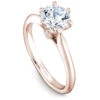Noam Carver Rose Gold 6-Prong Diamond Engagement Ring Setting (0.02 CTW) -DIAMOND JEWELRY SHOP b143 17ra standing