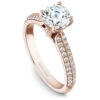 Noam Carver Rose Gold Knife Edge Diamond Engagement Ring Setting (0.31 CTW) -DIAMOND JEWELRY SHOP b144 02ra standing