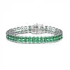 Fana Double Oval Emerald And Diamond Bracelet -DIAMOND JEWELRY SHOP b1443e