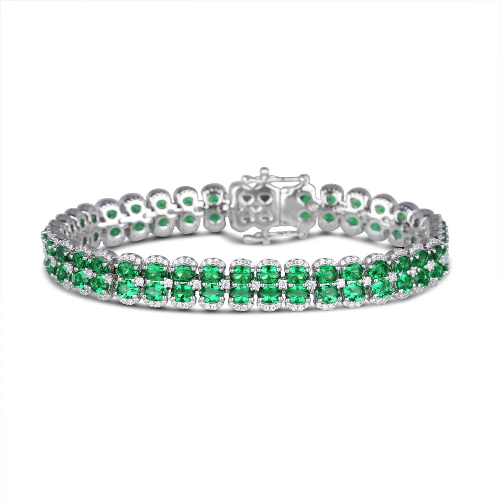Fana Double Oval Emerald And Diamond Bracelet 3 Fana Double Oval Emerald And Diamond Bracelet