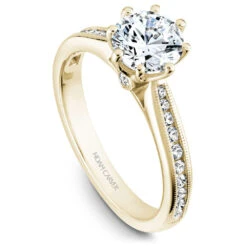 Noam Carver Yellow Gold 8-Prong Channel Set Diamond Engagement Ring Setting (0.25 CTW)