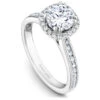 Noam Carver White Gold Diamond Engagement Ring Setting With Halo (0.36 CTW) 2 Noam Carver White Gold Diamond Engagement Ring Setting With Halo (0.36 CTW) -DIAMOND JEWELRY SHOP b145 06a standing