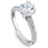 Noam Carver White Gold 6 Prong Pave Diamond Engagement Ring Setting (0.44 CTW) 1 Noam Carver White Gold 6 Prong Pave Diamond Engagement Ring Setting (0.44 CTW) -DIAMOND JEWELRY SHOP b146 17a standing