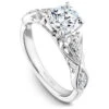 Noam Carver White Gold Vintage Diamond Engagement Ring Setting (0.15 CTW) -DIAMOND JEWELRY SHOP b162 01a standing