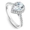 Noam Carver White Gold Diamond Engagement Ring Setting With Pear Center Stone And Halo (0.39 CTW) 2 Noam Carver White Gold Diamond Engagement Ring Setting With Pear Center Stone And Halo (0.39 CTW) -DIAMOND JEWELRY SHOP b169 01a standing