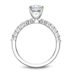 Noam Carver White Gold Diamond Engagement Ring Setting (0.37 CTW) -DIAMOND JEWELRY SHOP b178 01a side