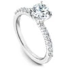 Noam Carver White Gold Diamond Engagement Ring Setting (0.37 CTW) -DIAMOND JEWELRY SHOP b178 01a standing