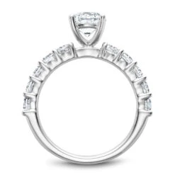 Noam Carver White Gold Shared Prong Diamond Engagement Ring Setting (0.91 CTW) -DIAMOND JEWELRY SHOP b178 03a side