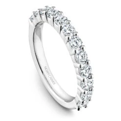Noam Carver White Gold Shared Prong Diamond Engagement Ring Setting (0.91 CTW) -DIAMOND JEWELRY SHOP b178 03b