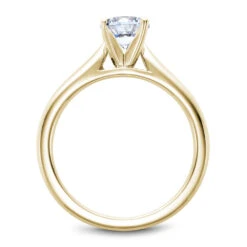 Noam Carver Yellow Gold Solitaire Engagement Ring Setting -DIAMOND JEWELRY SHOP b190 01ya side