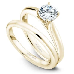 Noam Carver Yellow Gold Solitaire Engagement Ring Setting -DIAMOND JEWELRY SHOP b190 01yab
