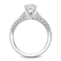 Noam Carver White Gold 3-sided Channel Set Diamond Engagement Ring Setting (0.55 CTW) -DIAMOND JEWELRY SHOP b202 01a side