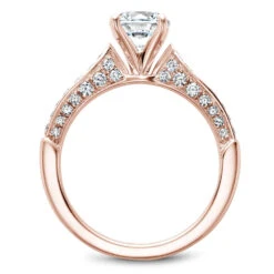 Noam Carver Rose Gold 3-sided Channel Set Diamond Engagement Ring Setting (0.55 CTW) -DIAMOND JEWELRY SHOP b202 01ra side