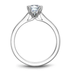Noam Carver White Gold Channel Set Diamond Engagement Ring Setting (0.24 CTW) -DIAMOND JEWELRY SHOP b203 01a side