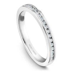 Noam Carver White Gold Channel Set Diamond Engagement Ring Setting (0.24 CTW) -DIAMOND JEWELRY SHOP b203 01b