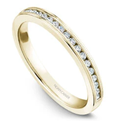 Noam Carver Yellow Gold Channel Set Diamond Engagement Ring Setting (0.24 CTW) -DIAMOND JEWELRY SHOP b203 01yb