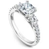 Noam Carver White Gold 3-Stone Diamond Engagement Ring Setting (0.70 CTW)