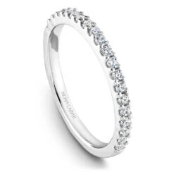 Noam Carver White Gold 3-Stone Diamond Engagement Ring Setting (0.70 CTW) -DIAMOND JEWELRY SHOP b205 01b