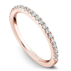 Noam Carver Rose Gold 3-Stone Diamond Engagement Ring Setting (0.85 CTW) -DIAMOND JEWELRY SHOP b210 01rb