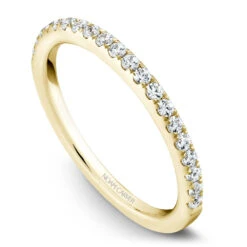 Noam Carver Yellow Gold 3-Stone Diamond Engagement Ring Setting (0.85 CTW) -DIAMOND JEWELRY SHOP b210 01yb