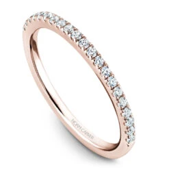 Noam Carver Rose Gold 3-Stone Diamond Engagement Ring Setting (0.51 CTW) -DIAMOND JEWELRY SHOP b213 01rb