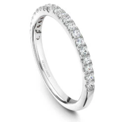 Noam Carver White Gold Diamond Engagement Ring Setting With Oval Center Stone (0.35 CTW) -DIAMOND JEWELRY SHOP b230 02b