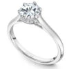 Noam Carver White Gold 6-Prong Solitaire Engagement Ring Setting (0.07 CTW) 1 Noam Carver White Gold 6-Prong Solitaire Engagement Ring Setting (0.07 CTW) -DIAMOND JEWELRY SHOP b242 01a standing