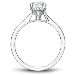 Noam Carver White Gold Channel Set Diamond Engagement Ring Setting (0.30 CTW) -DIAMOND JEWELRY SHOP b253 01a side