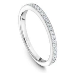 Noam Carver White Gold Channel Set Diamond Engagement Ring Setting (0.30 CTW) -DIAMOND JEWELRY SHOP b253 01b