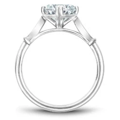 Noam Carver White Gold Vintage Diamond Engagement Ring Setting (0.06 CTW) -DIAMOND JEWELRY SHOP b267 01a side