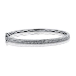 Fana Three Row Diamond Bangle Bracelet