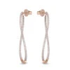IDC Signature Collection: Rose Gold Diamond Twist Hoop Earring (2ctw Approx.) -DIAMOND JEWELRY SHOP chho2135532 00 1