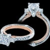 Verragio Couture Princess Diamond Engagement Ring Setting (0.65 CTW) -DIAMOND JEWELRY SHOP couture 0422dp tt